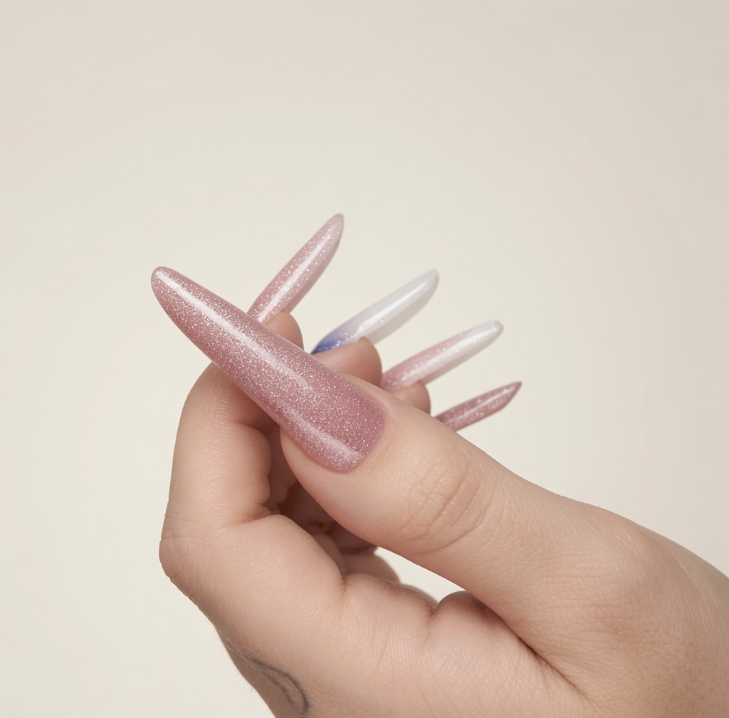Rose shimmer · stiletto
